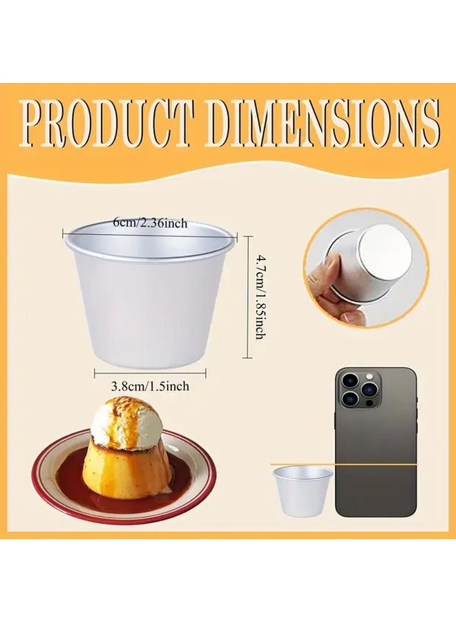12 Pcs Aluminum Non Stick Pudding Molds For Baking Muffins Cakes - Image 3