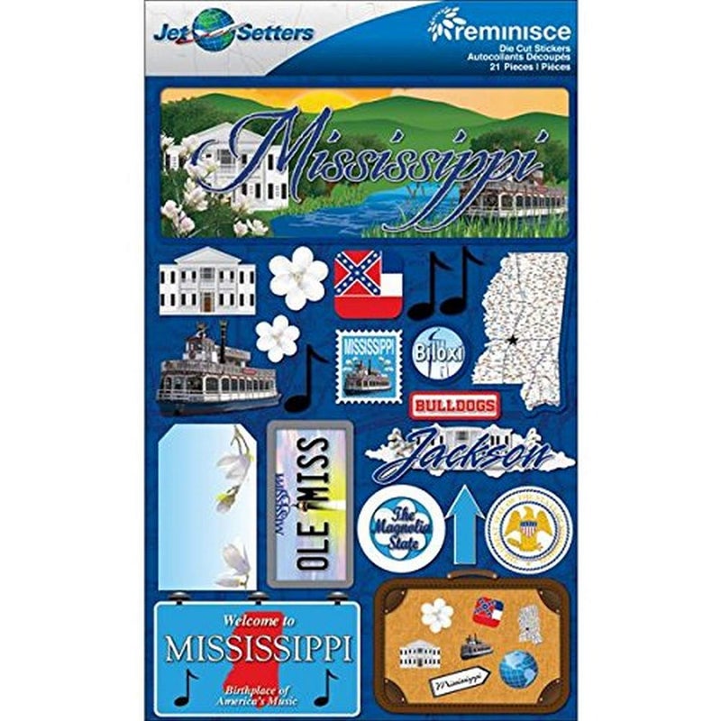Reminisce Jet Setters 2 3-Dimensional Sticker, Mississippi - Image 3