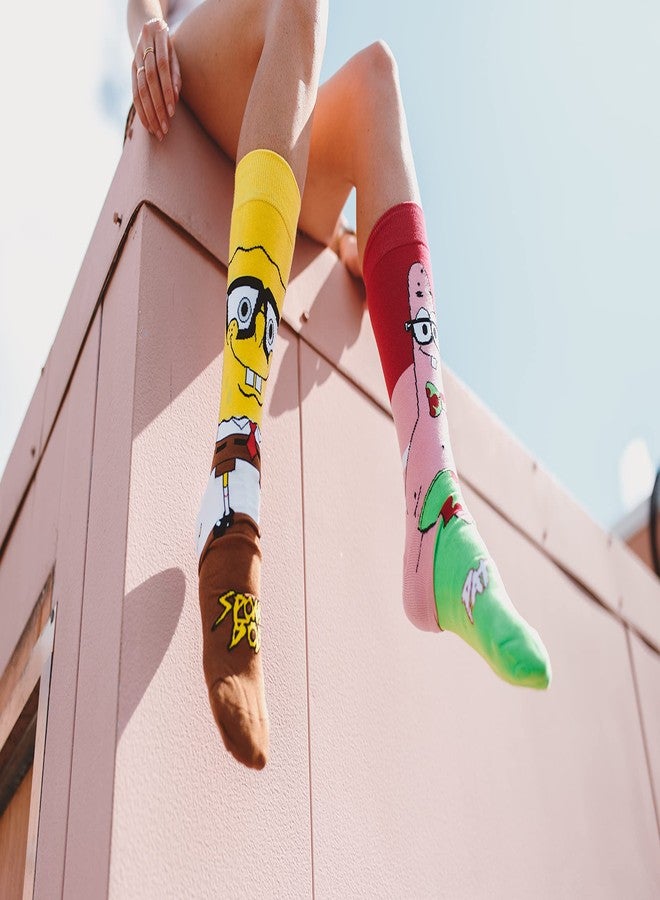 Odd Sox جوارب غريبة، سبونج بوب وباتريك، جوارب طاقم مبتكرة، جوارب رجالية ونسائية مضحكة وغريبة من التسعينيات - Image 2
