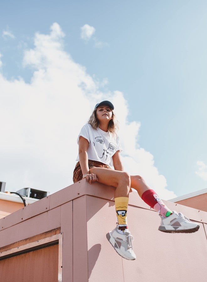 Odd Sox جوارب غريبة، سبونج بوب وباتريك، جوارب طاقم مبتكرة، جوارب رجالية ونسائية مضحكة وغريبة من التسعينيات - Image 3
