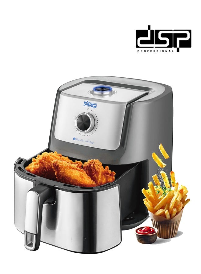 DSP Air Fryer, 6.5L Large Capacity with Adjustable Timer & Temperature Control Knob to Roast, Bake, Broil, Air Fry and Keep Warm,,Rapid Air Technology,Nonstick and Dishwasher Safe Basket,Overheat Protection,1600W 6.5L KB2181 - Image 1