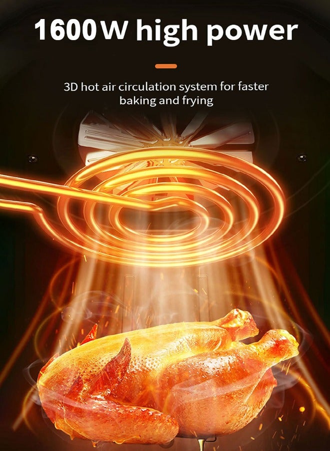 DSP Air Fryer, 6.5L Large Capacity with Adjustable Timer & Temperature Control Knob to Roast, Bake, Broil, Air Fry and Keep Warm,,Rapid Air Technology,Nonstick and Dishwasher Safe Basket,Overheat Protection,1600W 6.5L KB2181 - Image 5