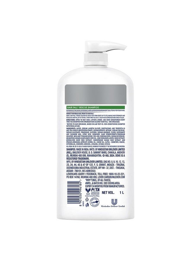 Dove Hair Fall Rescue Shampoo For Weak Hair, 1 Ltr - Image 2