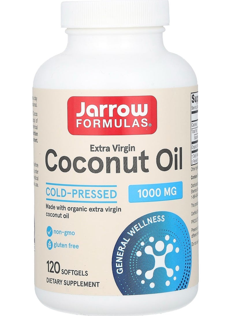 jarrow formulas Extra Virgin Coconut Oil , 1,000 mg, 120 Softgels