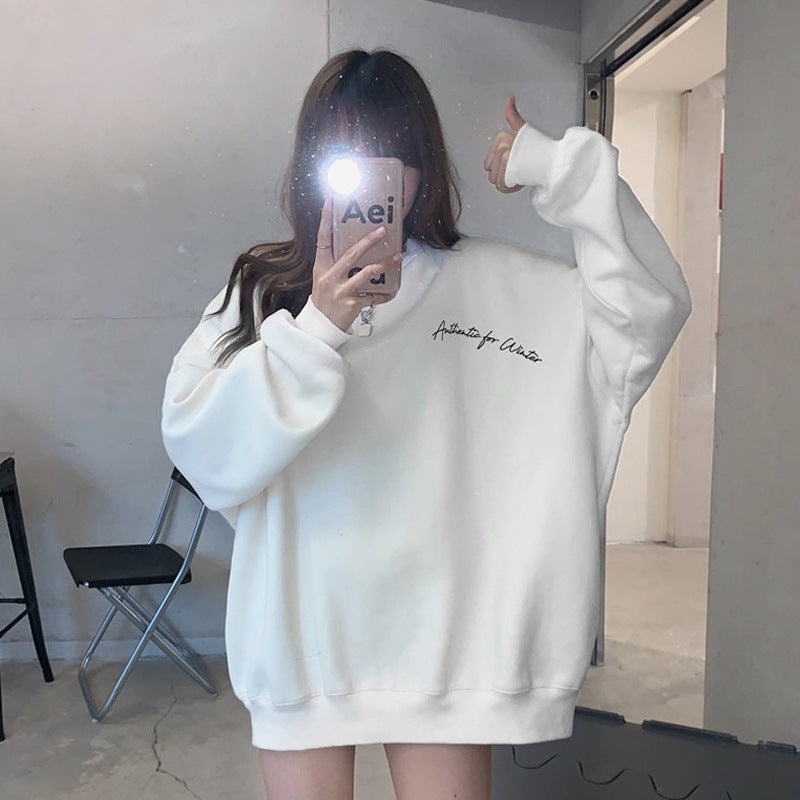 Crisp Fish Scale Spring Fall Sweatshirt Dark blue - Image 3