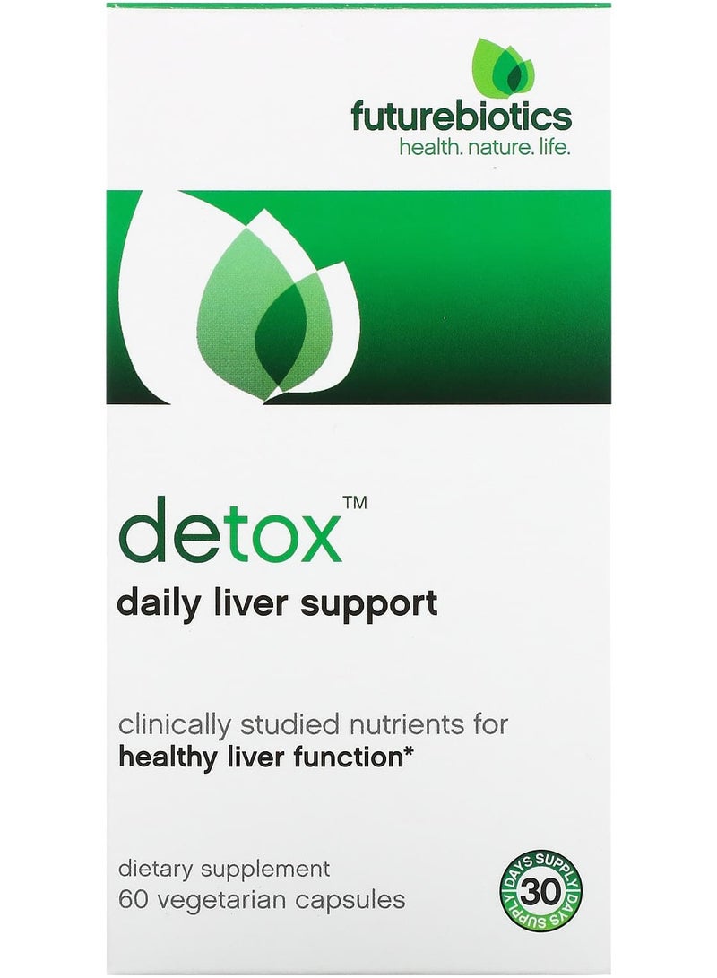Futurebiotics Detox, Daily Liver Support, 60 Vegetarian Capsules