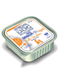 Monge Special Dog Excellence by Monge | Senior Light Dog Wet Food with Chicken & Turkey | Super Premium Complementary Wet Dog Food | Patè in Alutray - 150g 