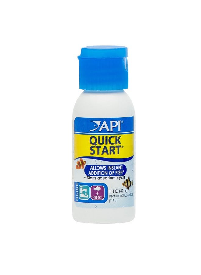 API - API QUICK START Freshwater and Saltwater Aquarium Nitrifying Bacteria 1-Ounce Bottle, Blues & Purples - Image 1