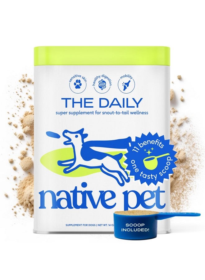Native Pet Dog Vitamins & Supplements - 11-in-1 Multivitamin Powder for Dogs Food Topper - Collagen, Glucosamine, Probiotics, Omega & More- Supports Healthy Gut, Mobility & Overall Health -60 Scoops - Image 1