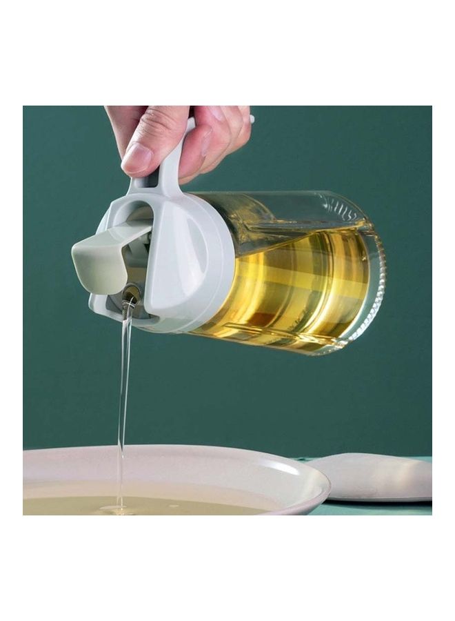 NIBEMINENT 2-Piece Leak-Proof Oil Bottle with Lid and Handle Green/Clear 630ml  - Image 5