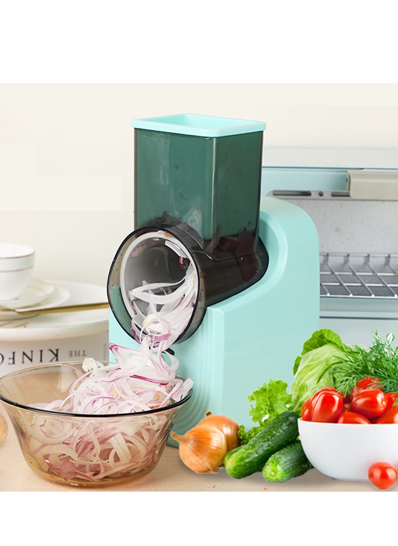 Relex Electric Cheese Grater, Professional Electric Slicer Shredder, One-Touch Control Electric Salad Machine for Fruits, Vegetables, Cheeses, Salad, 3 Attachments Food Processor  - Image 1