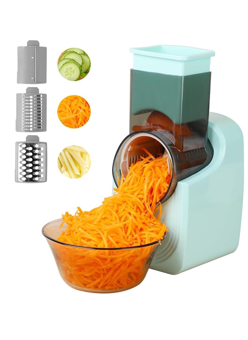 Relex Electric Cheese Grater, Professional Electric Slicer Shredder, One-Touch Control Electric Salad Machine for Fruits, Vegetables, Cheeses, Salad, 3 Attachments Food Processor  - Image 2
