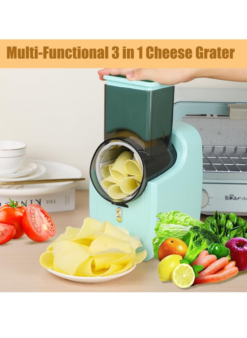 Relex Electric Cheese Grater, Professional Electric Slicer Shredder, One-Touch Control Electric Salad Machine for Fruits, Vegetables, Cheeses, Salad, 3 Attachments Food Processor  - Image 3