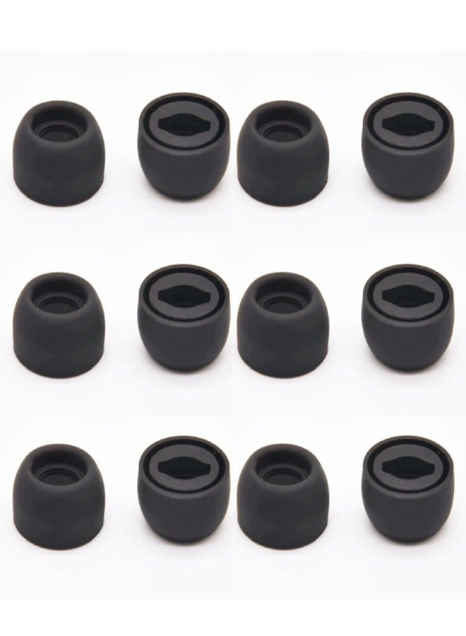 Wiki VALLEY 6Pair Upgraded Eartips Set with Dust Gaurd Net for Galaxy Buds Pro Earbuds,Replacement Silicone Ear Tips for Samsung Galaxy Buds Pro(SM-190) Fit in Charging Case-Black - Image 1