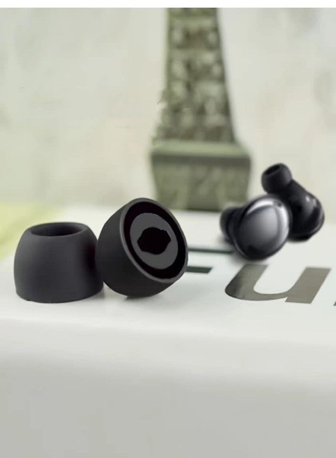 Wiki VALLEY 6Pair Upgraded Eartips Set with Dust Gaurd Net for Galaxy Buds Pro Earbuds,Replacement Silicone Ear Tips for Samsung Galaxy Buds Pro(SM-190) Fit in Charging Case-Black - Image 4