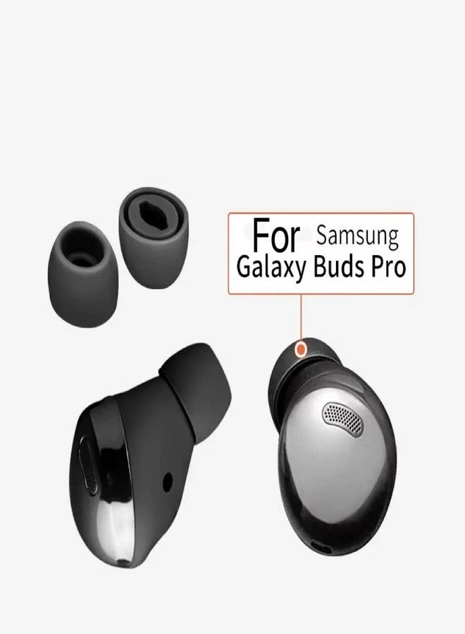 Wiki VALLEY 6Pair Upgraded Eartips Set with Dust Gaurd Net for Galaxy Buds Pro Earbuds,Replacement Silicone Ear Tips for Samsung Galaxy Buds Pro(SM-190) Fit in Charging Case-Black - Image 3