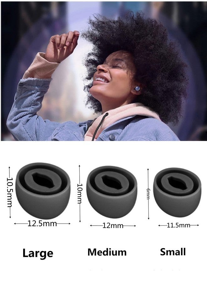 Wiki VALLEY 6Pair Upgraded Eartips Set with Dust Gaurd Net for Galaxy Buds Pro Earbuds,Replacement Silicone Ear Tips for Samsung Galaxy Buds Pro(SM-190) Fit in Charging Case-Black - Image 5