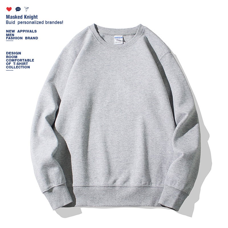 Super plus size 150.00kg Wearing OVERSIZE Cross-border Export Mens Shoulder Loose Casual Solid Color Round Neck Sweat Dark gray - Image 2