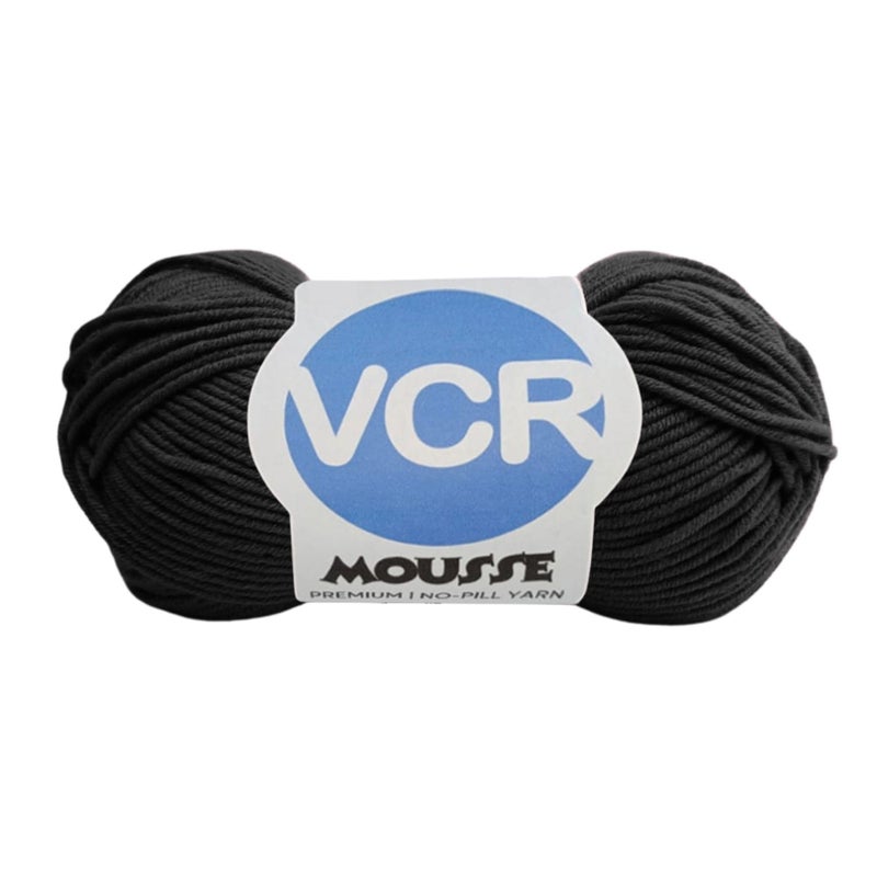 VCR 4ply Jett Black Yarn, 100 Grams Hank, 190 Meters Length, Acrylic Ball for Crochet and Knitting, Soft Crosia Threads, Pack of 1 Yarn, Suitable for DIY Crafts - Image 4