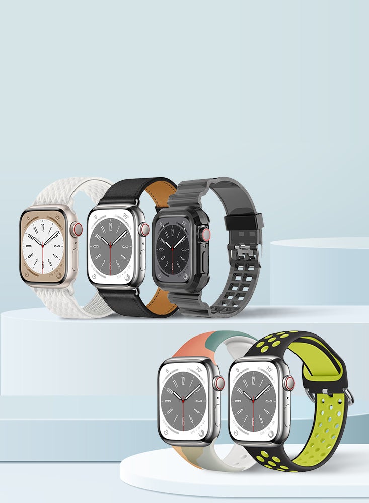 Perfii 5pcs Watch Bands Replacement for Apple Watch Strap Compatible with Apple Watch 42/41/40/38mm Series 10/9/8/7/6/5/4/SE - Image 2