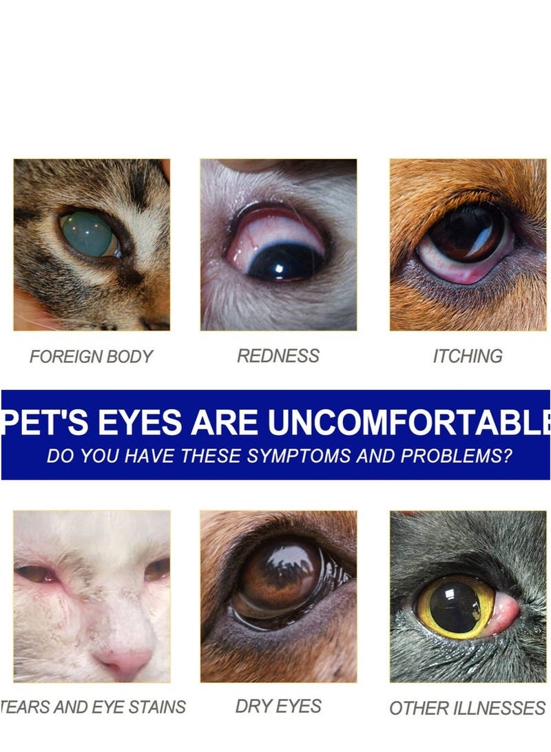 ييبونغ قطرات العين للحيوانات الأليفة والكلاب، الحيوانات الأليفة الفعالة عدوى العين علاج العين منظف العين قطرات العين، تحسين وضوح الرؤية - Image 2