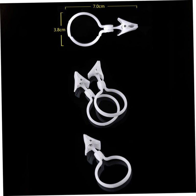 White Plastic Shower Curtain Clips 2 Pack Easy Installation Securely Holds Curtains for Bathroom Bedroom Living Room Decor - Image 5