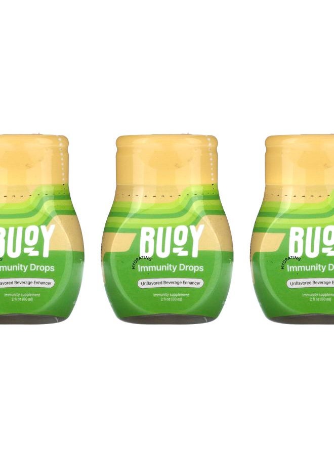 Buoy - Hydrating Immunity Drops Beverage Enhancer Unflavored 3 Pack 2 fl oz (60 ml) Each - Image 1