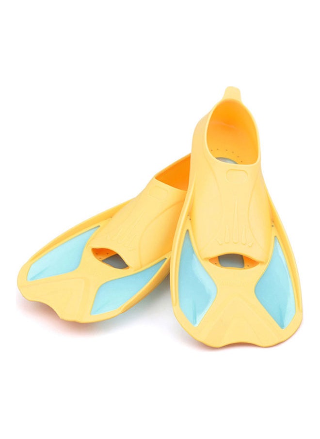Y&D Kids Short Light Swim Fins Flippers Yellow & Blue 3XS 32.00*10.00*20.00cm  - Image 1
