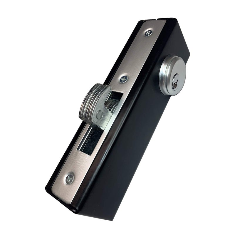 KIASET Hook Bolt Mortise Lock Weldable Steel Hook Lock for Sliding Gate Double Cylinder 118 Backset