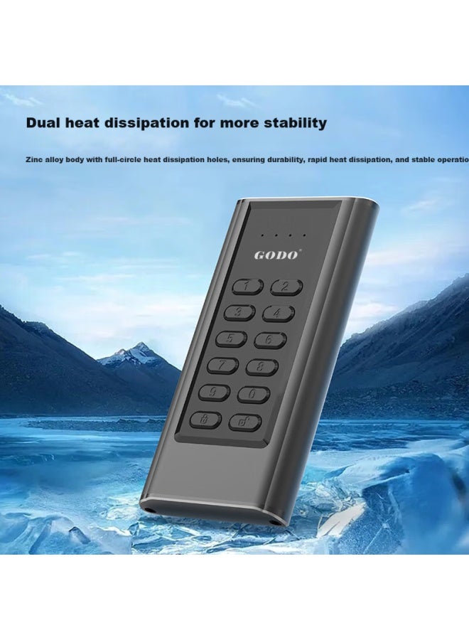 Godo o M.2 Solid State Drive Hardware Encryption Hard Drive Enclosure Ngff Protocol Password Protected External Hard Drive Enclosure Sata - Image 3