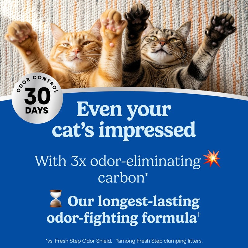 Fresh Step Heavy Duty Odor Block Advanced Multi Cat Clumping Litter with Febreze, 17.5 lb (Package May Vary) - Image 3
