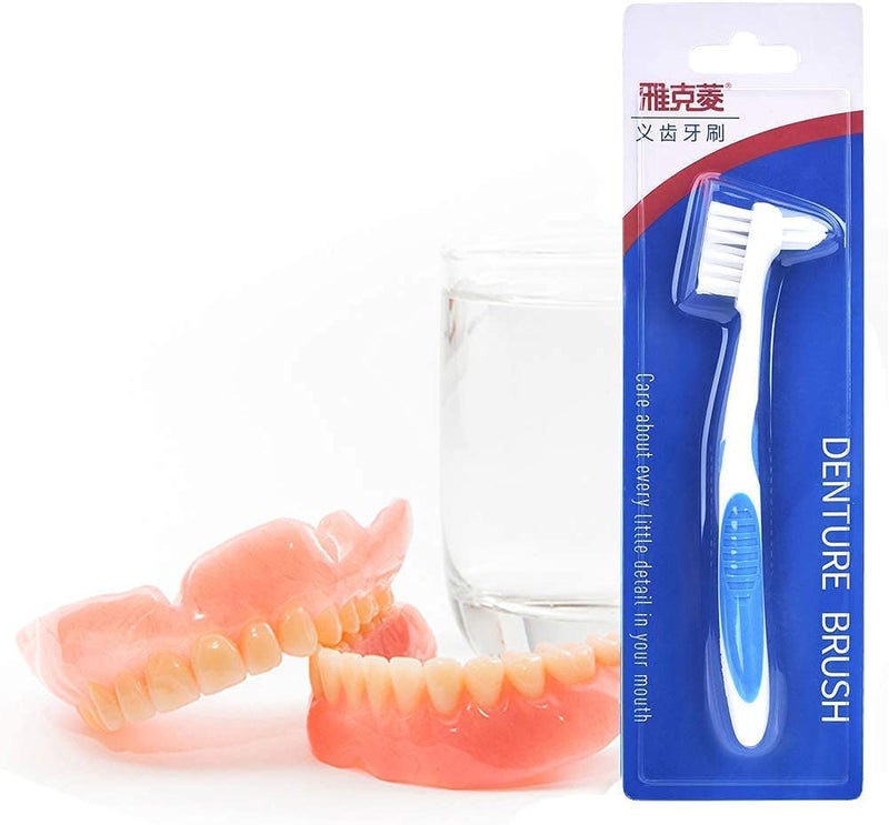 Y-Kelin Denture Retainer Cleaner Kit, Denture Cleaning Case with Denture Brush (Blue) - Image 3