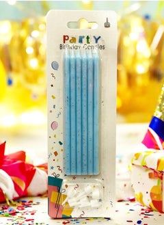 6 pcs Birthday Candles Cake Candles Metallic Cupcake Cake Candles Thin Long Cake Candles ,blue (13 cm) - pzsku/ZB55B222CD4EB5E517AB5Z/45/_/1739544707/219b4793-d23b-42ad-b32c-59c8a32e9103