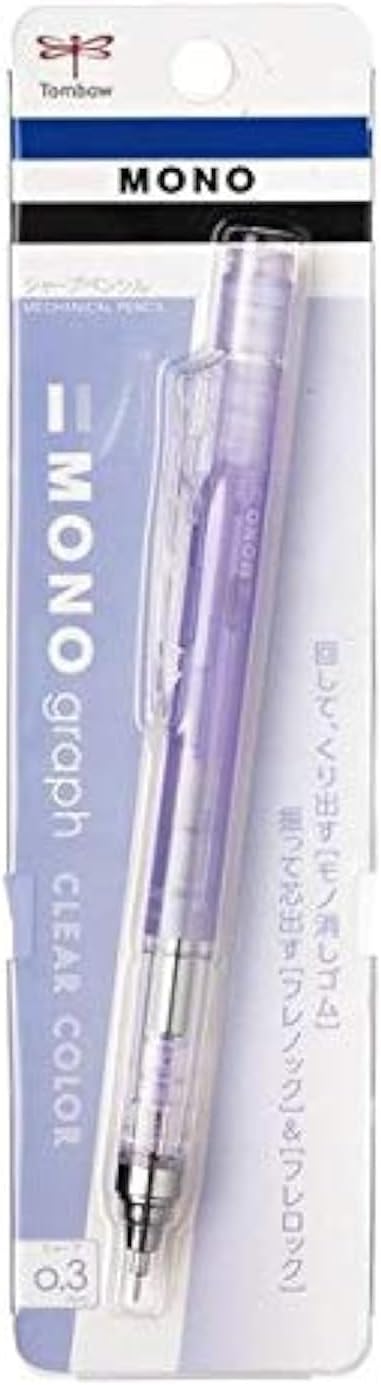 Tombow Mechanical Pencil Monograph Clear Color 03mm Clear Purple DPA139F - Image 1
