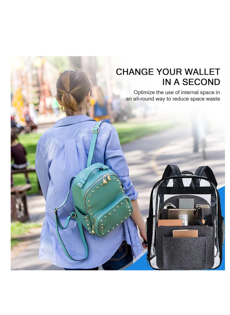 SYOSI - Felt Backpack Organiser Mini Backpack Organizer Insert Small Bag Divider for Rucksack Purse Lightweight Nylon Shoulder Bag Organizer Insert Lightweight Travel Organiser Bag Insert - Image 1