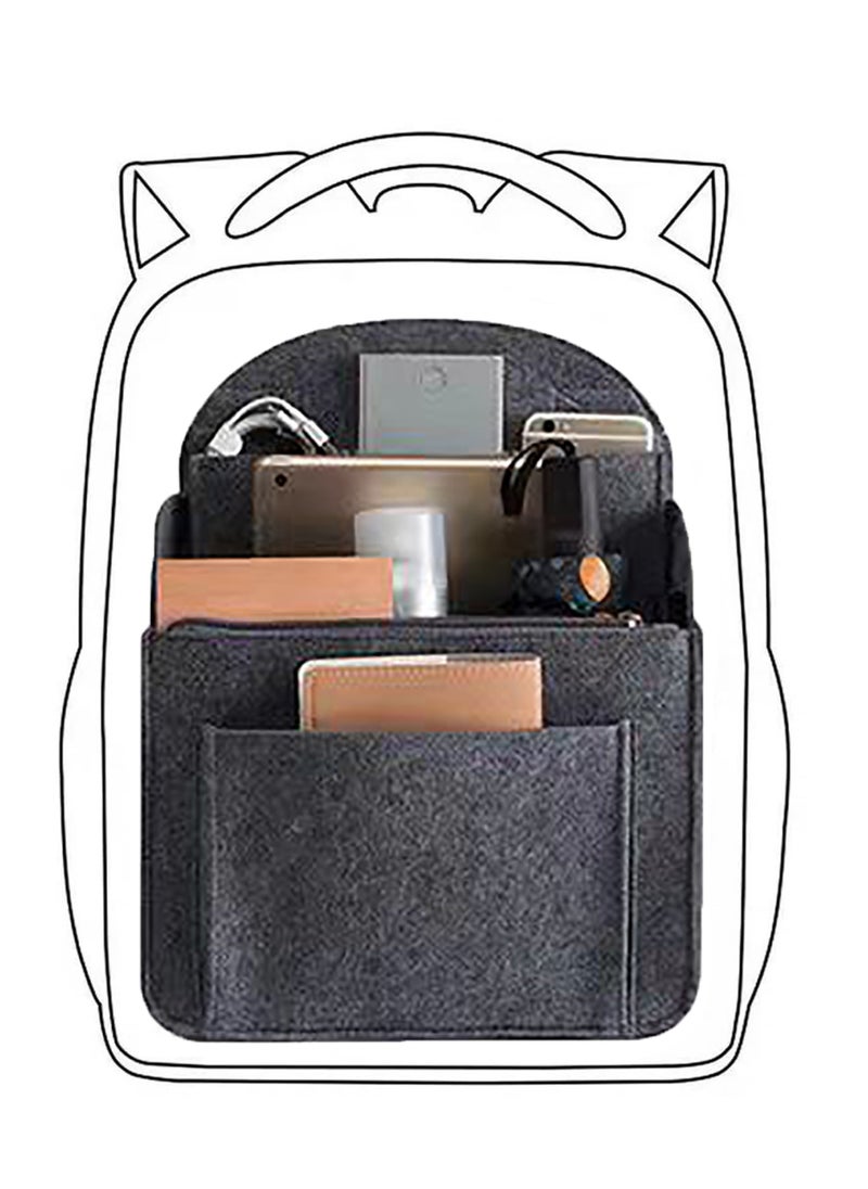 SYOSI - Felt Backpack Organiser Mini Backpack Organizer Insert Small Bag Divider for Rucksack Purse Lightweight Nylon Shoulder Bag Organizer Insert Lightweight Travel Organiser Bag Insert - Image 1