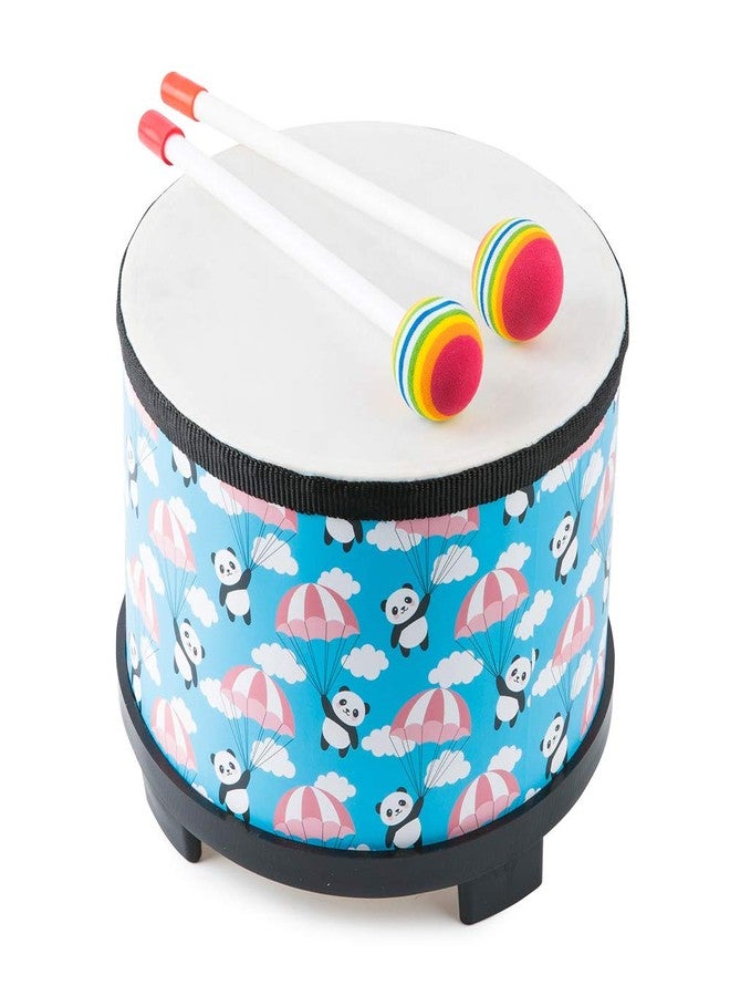 Musfunny Kids Floor Tom Drum Toddlers: Baby Music Toys 8 inch Percussion Instrument Child Drums - Montessori Toys Wooden Drum for Preschool Educational Birthday (Blue 8" ) - Image 1