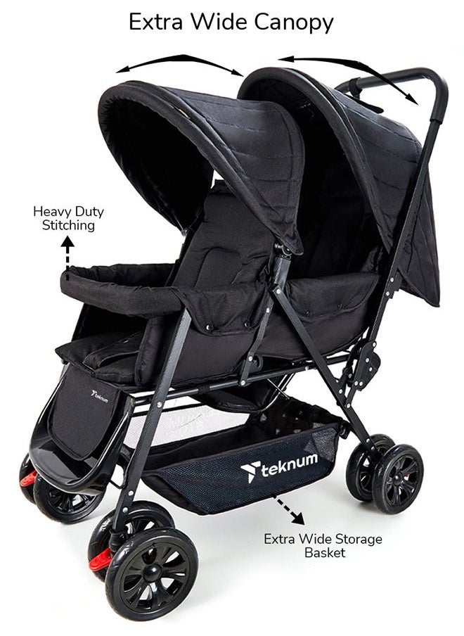 Double Baby Stroller with Hooks - Black - pzsku/ZB55B4797F00ED8696422Z/45/_/1644391178/8a6ae394-538e-4b20-a1fb-8cedded9cc4c