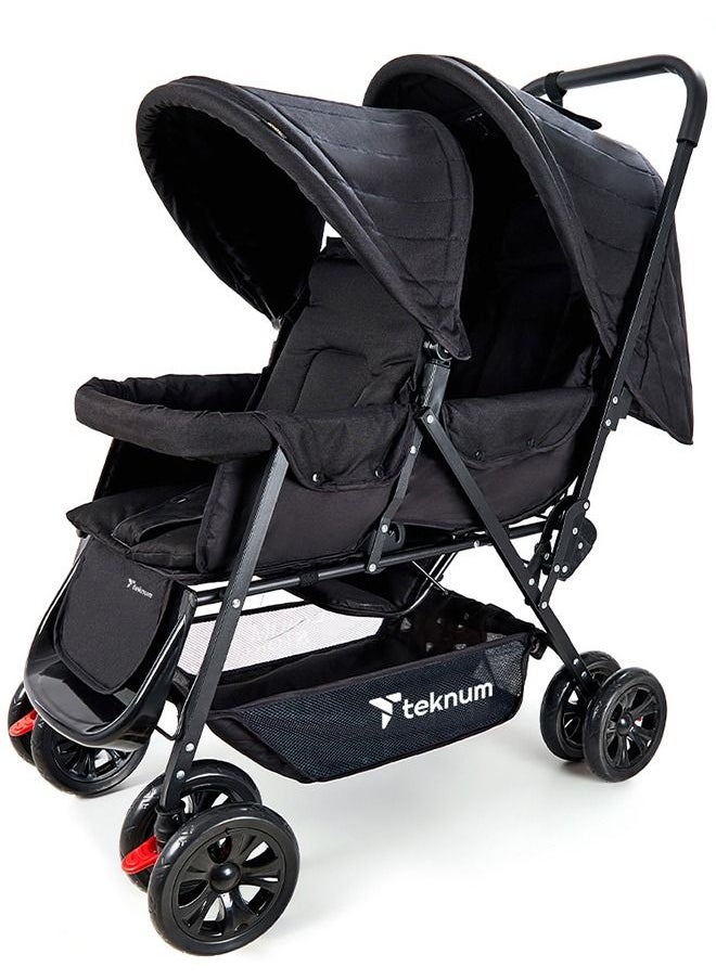 Double Baby Stroller with Hooks - Black - pzsku/ZB55B4797F00ED8696422Z/45/_/1644391178/8bd8d588-5a44-4f96-b052-df3b3d70fe60