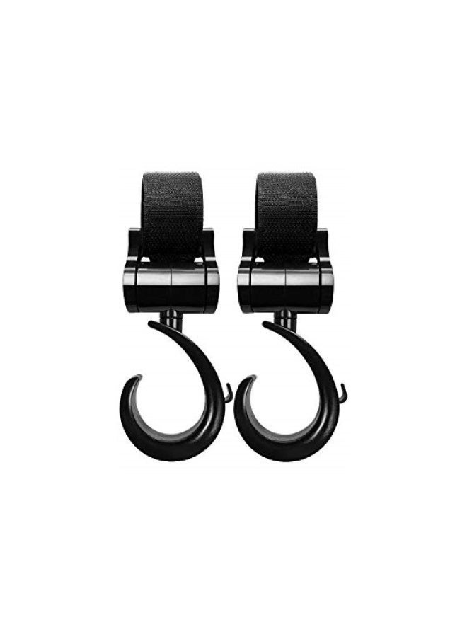 TEKNUM Double Baby Stroller with Hooks - Black - Image 3