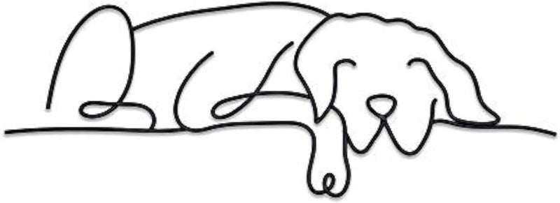 Matani Metal Dog Wall Decor | Minimalist Room & Living Room Wall Decor (Sleeping Labrador) - Image 1