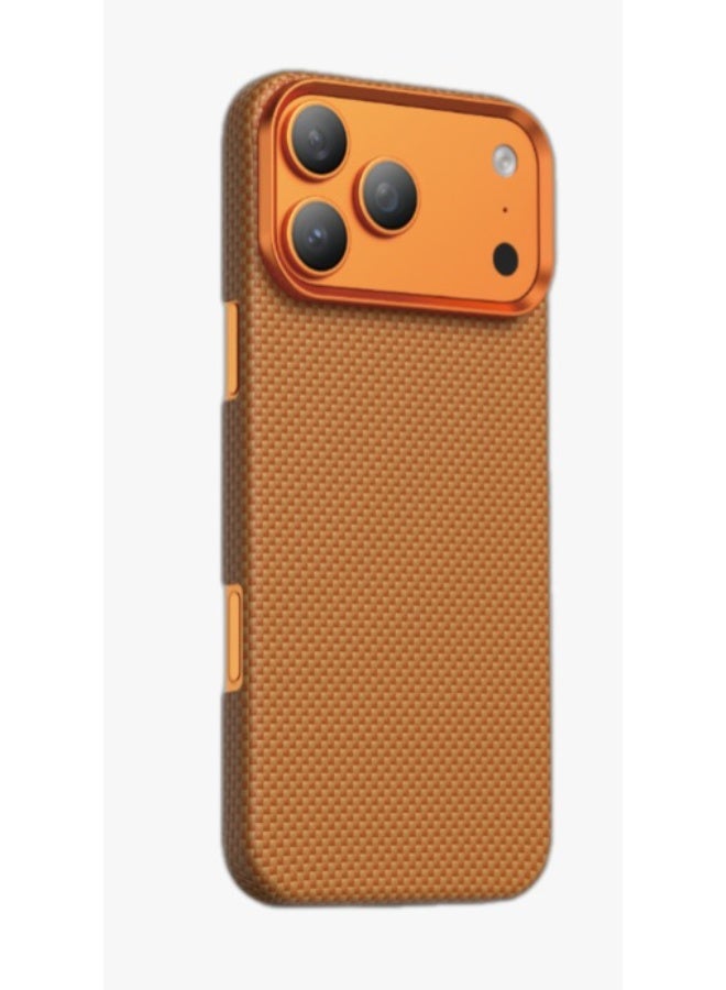 GREEN LION MagSafe Kevlar Case for iPhone 17 Pro Max Military Grade Protection / Aluminum Alloy Guard / Comfortable Grip / Lightweight / Drop Protection / Ultra Slim & MagSafe Compatible - Orange - Image 1