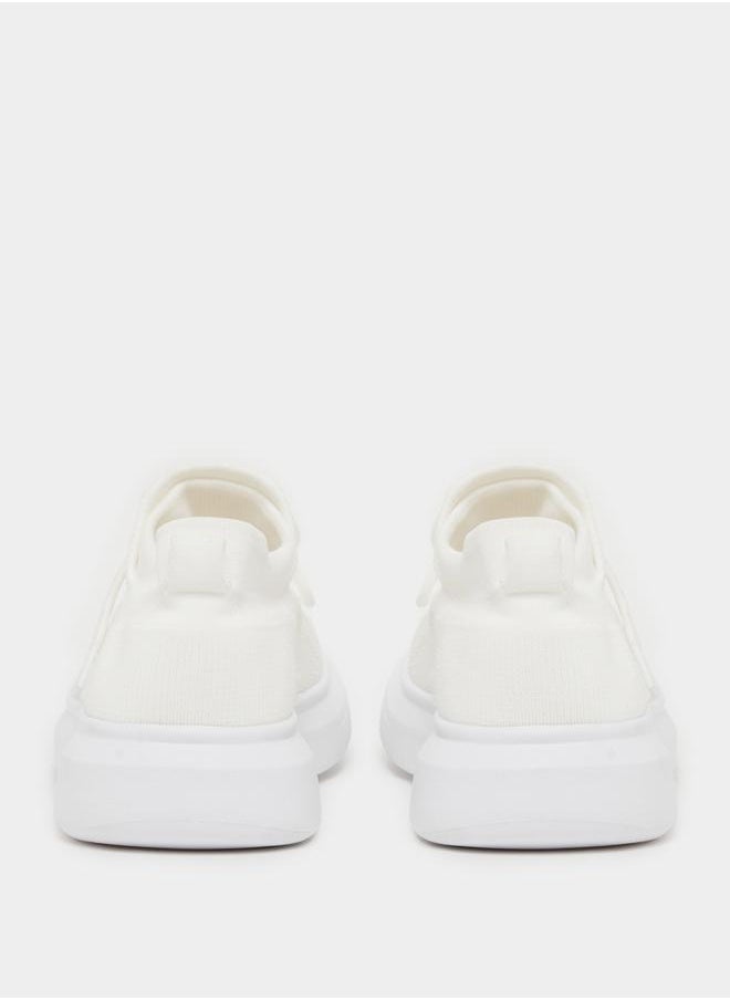 Styli Textured Lace Up Platform Sole Sneakers  - Image 4