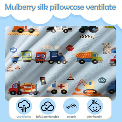 GABraden Satin Pillowcase 2PCS,Mulberry Silk Feeling Pillow Cases for Hair and Skin with Hidden Zipper,Silky Soft Satin Pillowcases with Standard Size 20"X 26" (Blue-KT11) - Image 3