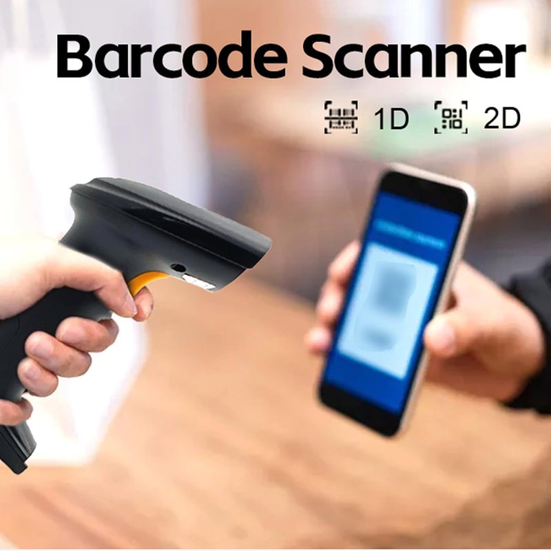 ماسح الباركود من Yunseity، قارئ للرموز الثنائية الأبعاد (QR Code) بالكابل، دقة عالية، سهل الاستخدام، مصمم بشكل يراعي راحة اليد، مناسب للمتاجر الصغيرة والسوبرماركتات والمستودعات والمكتبات. - Image 3