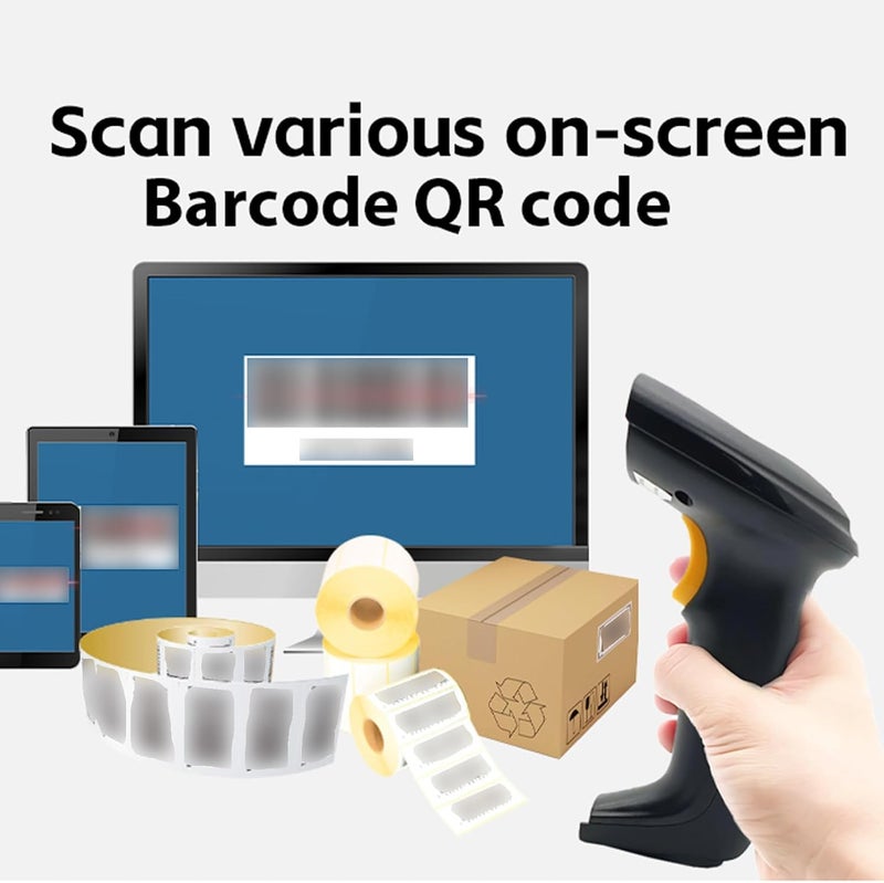 ماسح الباركود من Yunseity، قارئ للرموز الثنائية الأبعاد (QR Code) بالكابل، دقة عالية، سهل الاستخدام، مصمم بشكل يراعي راحة اليد، مناسب للمتاجر الصغيرة والسوبرماركتات والمستودعات والمكتبات. - Image 4