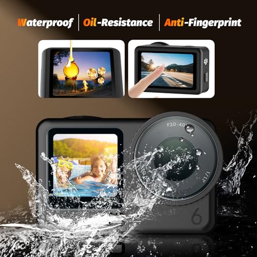 AMAZEAR Lens Screen Protector for DJI Osmo Action 6 Accessories (6 Pack), Action6 Pro Tempered Glass Screen Protector OLED Display, Full Protection, Ultra HD, 9H Hardness, Scratch Resistant - Image 4