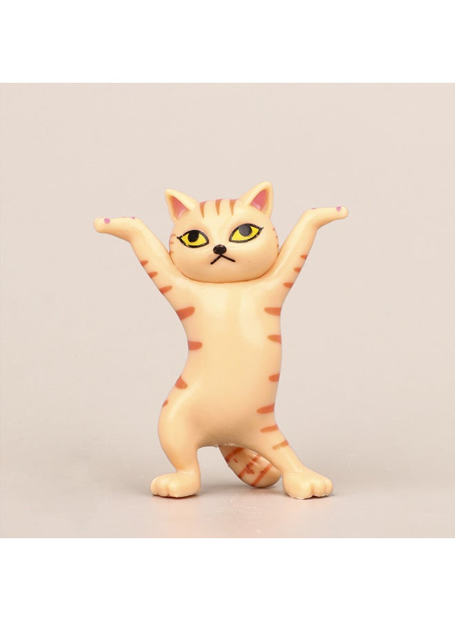 Tiktok Popular Enchanting Cat All Things Can Hold Toys Dancing Cat Holder Pen Desktop Decoration Cartoon Cute Small Gift 