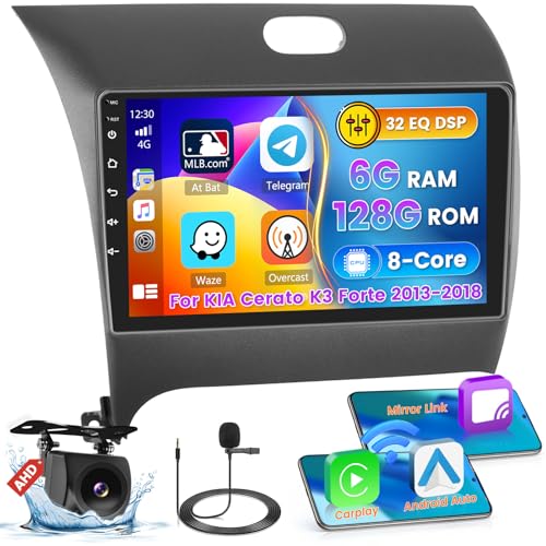 Roinvou [8 Core 6G+128G] for KIA Cerato K3 Forte 2013-2018 Android Radio with Wireless Carplay Android Auto, 9 Inch IPS Touch Screen Car Stereo, Bluetooth 5.0, 32 EQ, GPS, WiFi, 59UI, SWC - Image 1