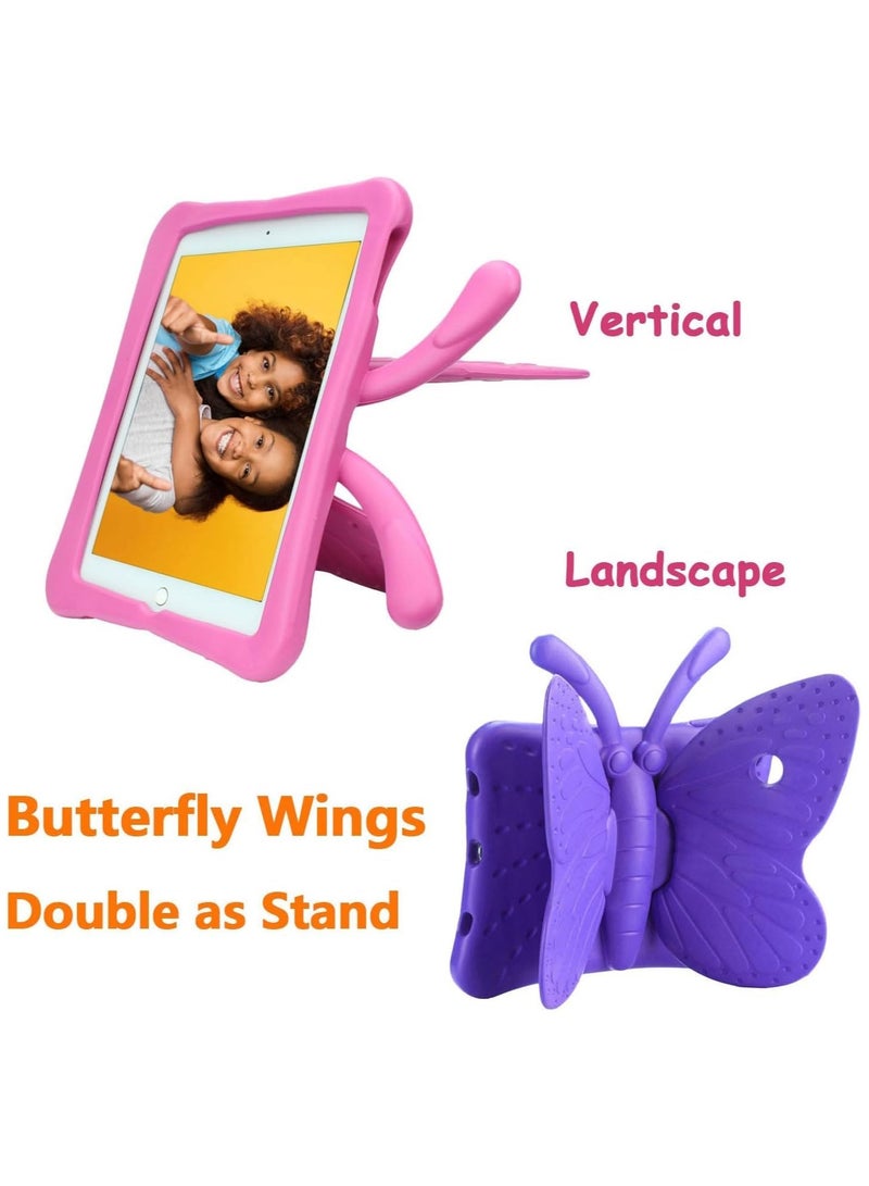 ELTRAZONE iPad Case for Kids, iPad 9.7 inch Case, Light Weight Shockproof EVA Foam Protective Tablet Stand Cover Holder for Apple iPad Air/Air 2 iPad 9.7 2017/2018 Cute Butterfly (PURPLE) - Image 4